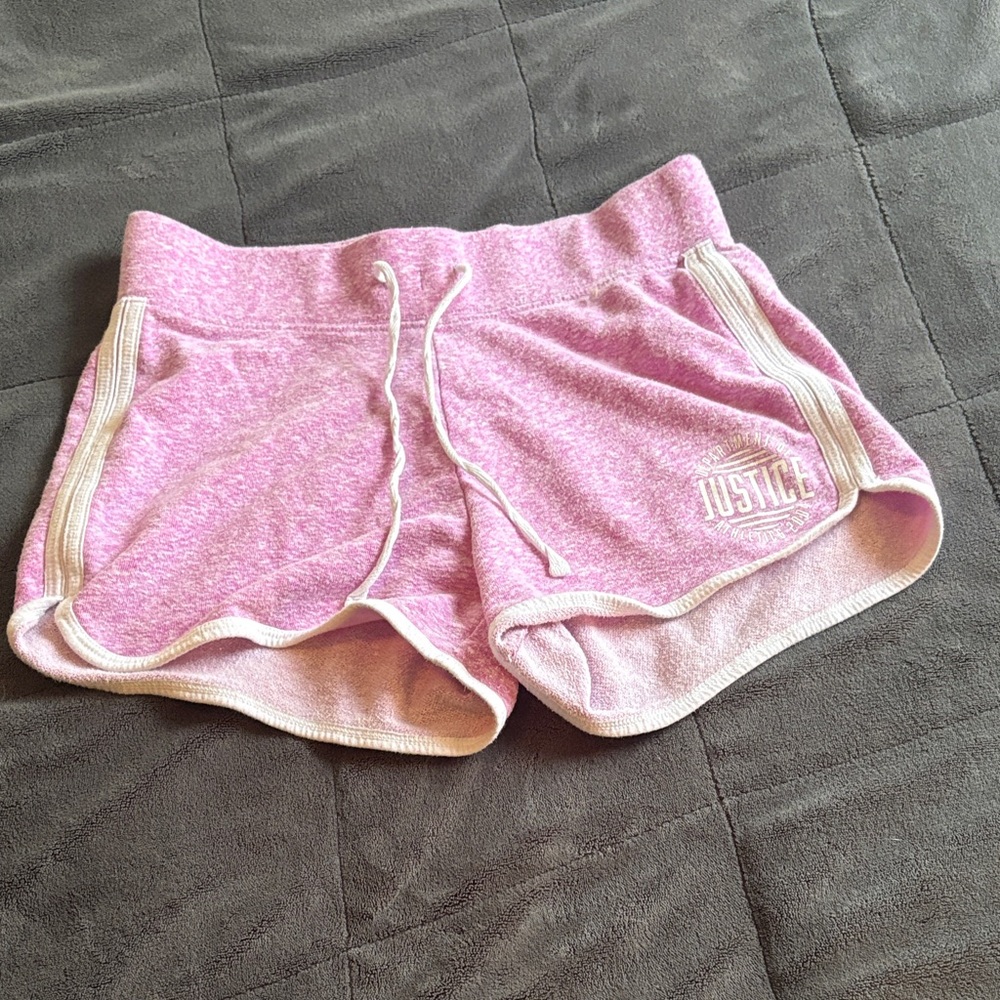 Justice Light Pink Athletic Shorts for Girls Size 14/16